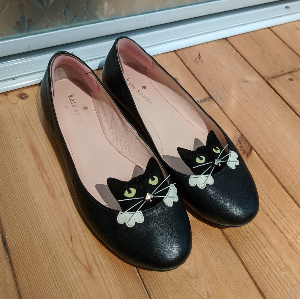 Kate Spade Cat Whisker Leather Flats